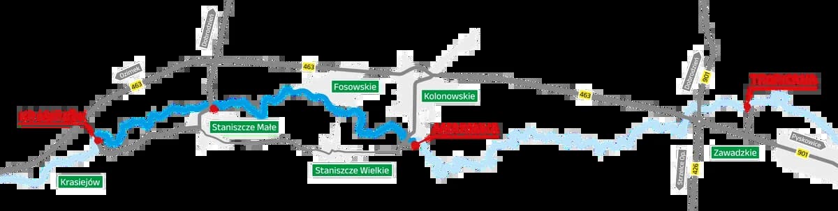 Trasa 3: Amazonka (Kolonowskie) → Krasiejów