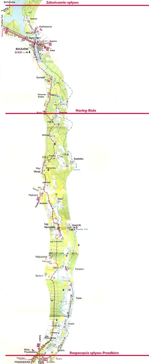 Trasa P – 2-dniowa, rzeka Pilica
