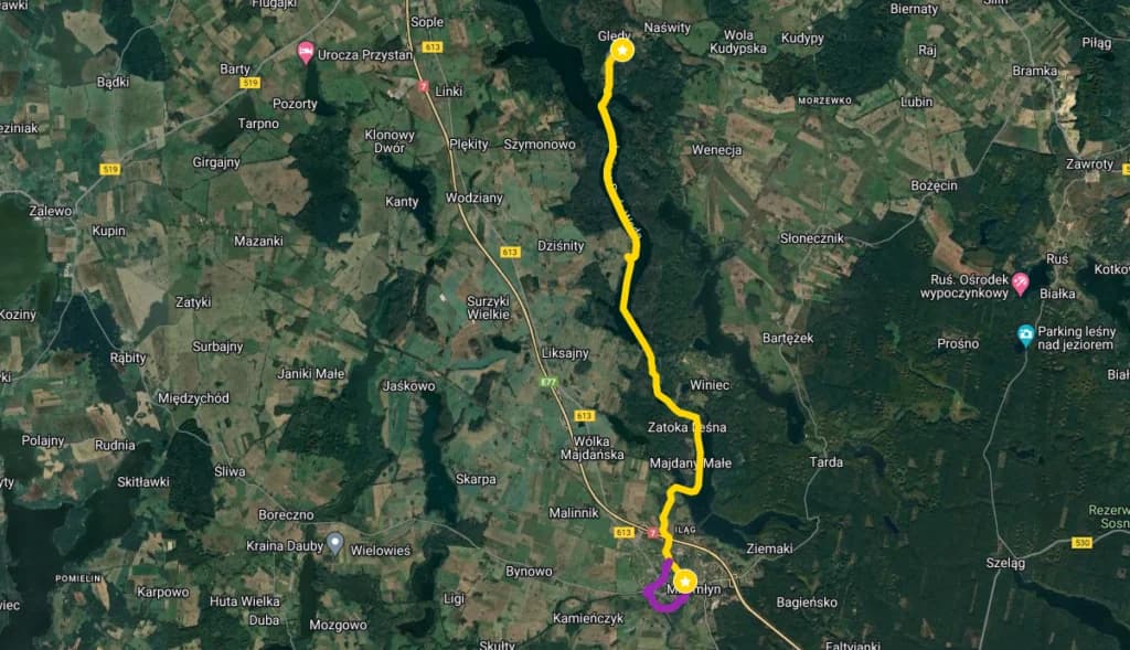 Pod Zielonym Dachem Kanału Elbląskiego – Ględy – 15,5 km