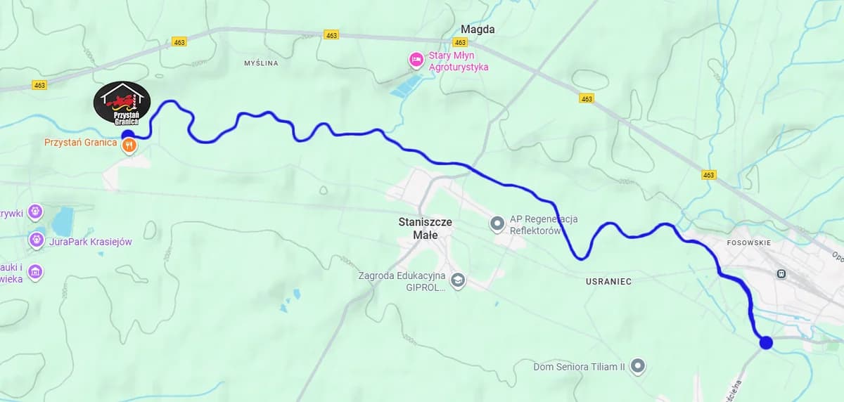 Trasa 2 - Najpopularniejsza: Kolonowskie → Krasiejów
